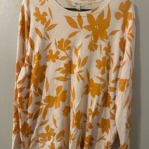 Style & Co. Orange and Cream Sweater